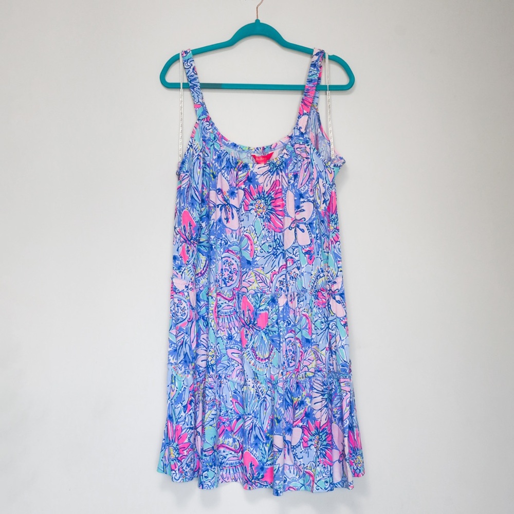 Lilly Pulitzer Loro Pop Up Got Your Back Swing Dress Size XXL